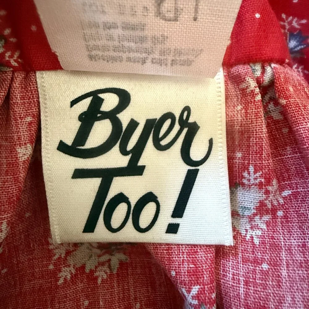 Byer Too! Vintage Open Back Strap Flowered Sun Dress Sz. XS 70's Prairie Core - Picture 7 of 16